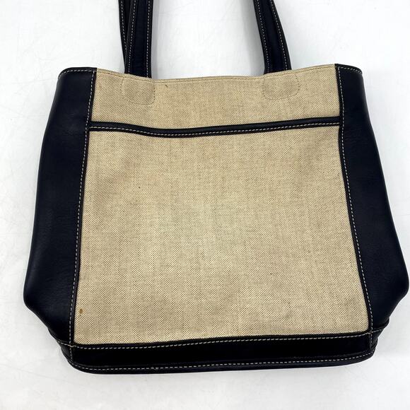 Vintage Coach Navy & Canvas Shoulder Bucket Bag 6122